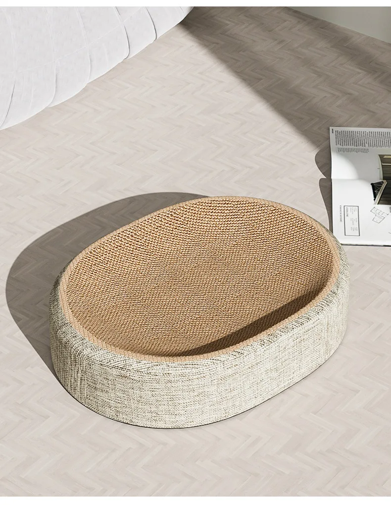 Oval Cat Scratcher Bed, 2-in-1 Lounge