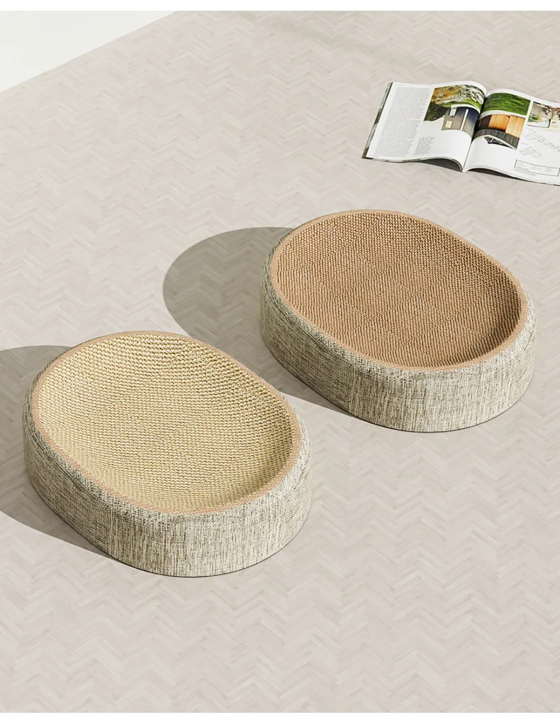 Oval Cat Scratcher Bed, 2-in-1 Lounge